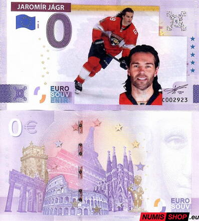 COLOR - 0 euro souvenir - 2025 - Jaromír Jágr - Florida Panthers