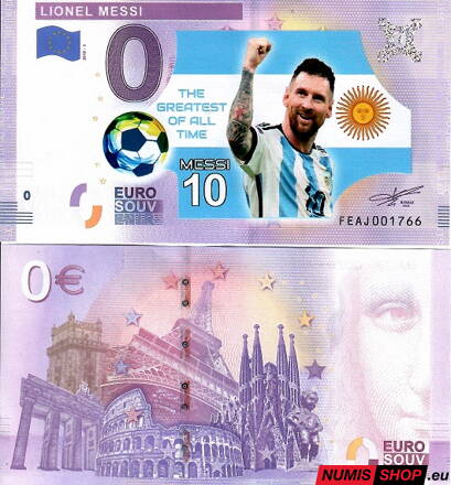 COLOR - 0 euro souvenir - 2025 - Lionel Messi - The greatest of all time