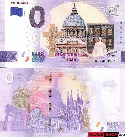 COLOR - 0 euro souvenir - 2025 - Vaticano - Anno Giubilare
