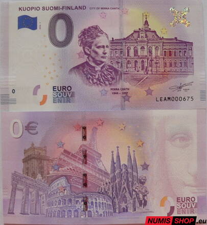 Fínsko - 0 euro souvenir - Kuopio - Finland - City od Minna Canth