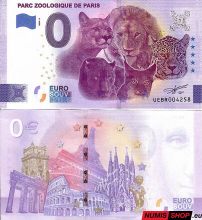 Francúzsko - 0 euro souvenir - Parc Zoologique de Paris