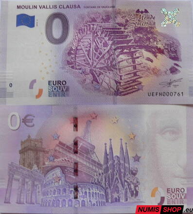 Francúzsko - 0 euro souvenir - Moulin Vallis Clausa