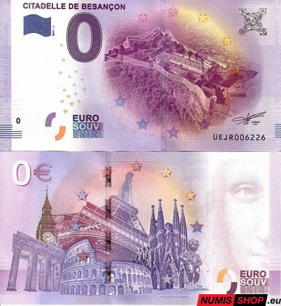 Francúzsko - 0 euro souvenir - Citadelle de Besancon 2017