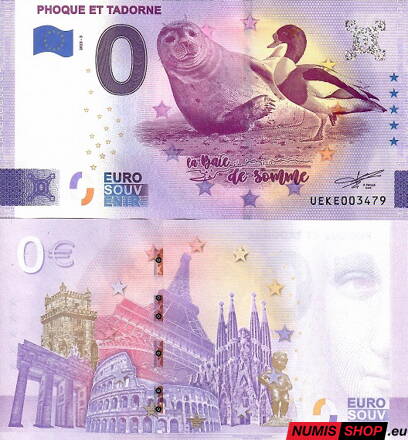 Francúzsko - 0 euro souvenir - Phoque et Tadorne