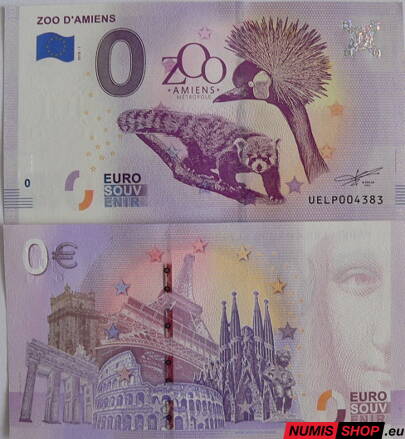Francúzsko - 0 euro souvenir - ZOO d´Amiens