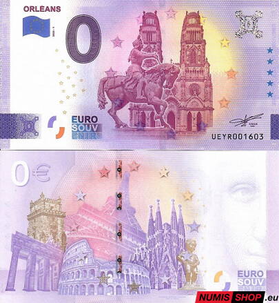 Francúzsko - 0 euro souvenir - Orléans