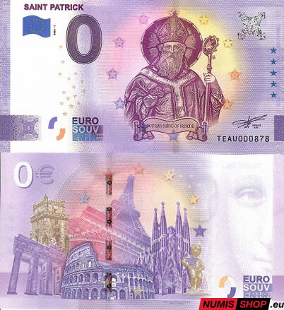 Írsko - 0 euro souvenir - Saint Patrick