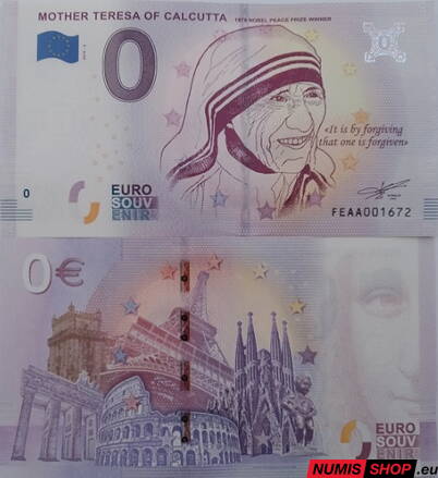 Malta - 0 euro souvenir - Mother Teresa of Calcutta