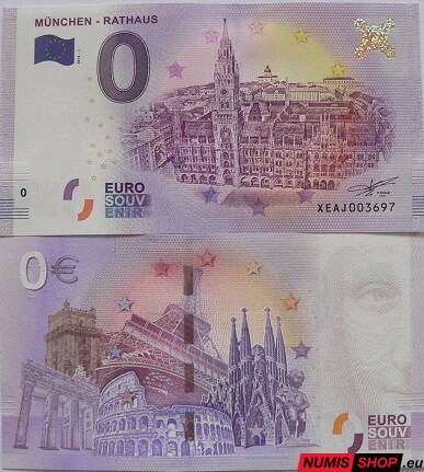 Nemecko - 0 euro souvenir - Munchen - Rathaus