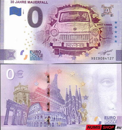 Nemecko - 0 euro souvenir - 30 Jahre Mauerfall