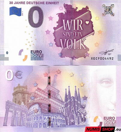 Nemecko - 0 euro souvenir - 30 Jahre Deutsche Einheit - Wir sind ein Volk