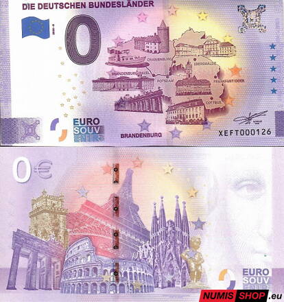 Nemecko - 0 euro souvenir - Die Deutschen Bundeslander - Brandenburg