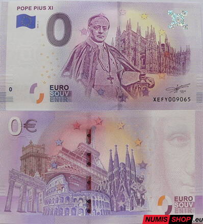 Nemecko - 0 euro souvenir - Pope Pius XI