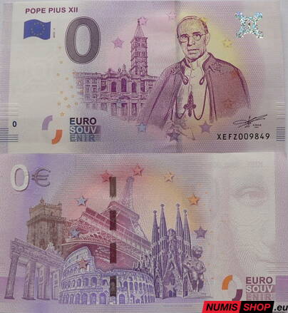 Nemecko - 0 euro souvenir - Pope Pius XII