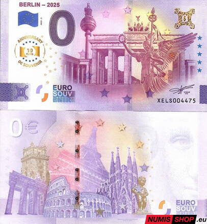 Nemecko - 0 euro souvenir - Berlin 2025 - anniversary