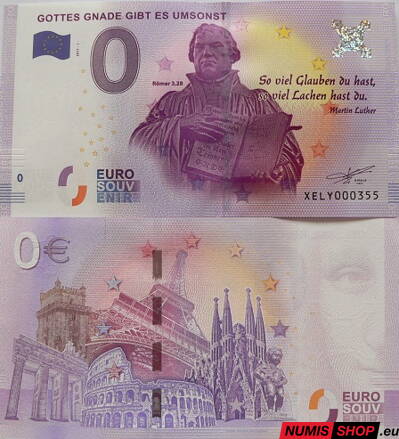 Nemecko - 0 euro souvenir - Gottes Gnade gibt es Umsonst