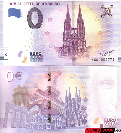 Nemecko - 0 euro souvenir - Dom St. Peter Gegensburg