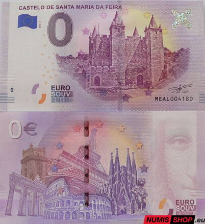 Portugalsko - 0 euro souvenir - Castelo de Santa Maria da Feira