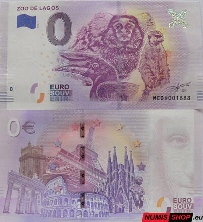 Portugalsko - 0 euro souvenir - Zoo de Lagos