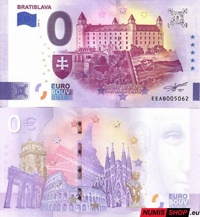 Slovensko - 0 euro souvenir - Bratislavský hrad 2026