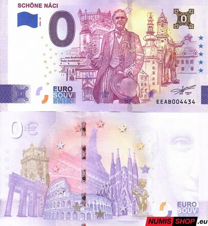 Slovensko - 0 euro souvenir - Schöne Náci - zlatá prítlač