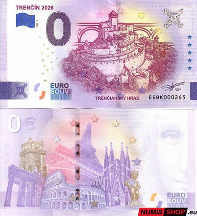 Slovensko - 0 euro souvenir - Trenčín 2026