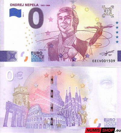 Slovensko - 0 euro souvenir - Ondrej Nepela