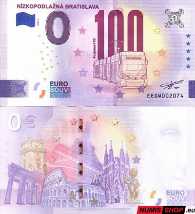 Slovensko - 0 euro souvenir - Nízkopodlažná Bratislava