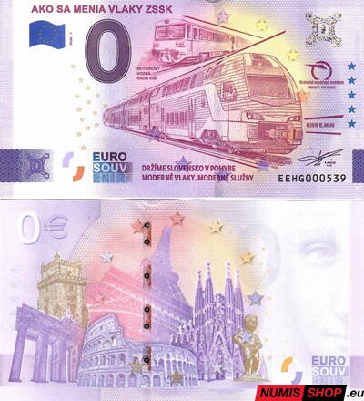 Slovensko - 0 euro souvenir - Ako sa menia vlaky ZSSK