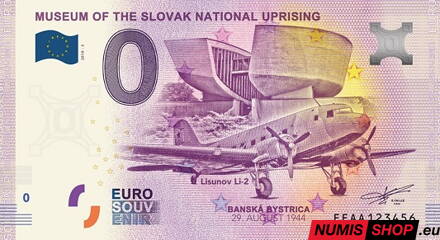 Slovensko - 0 euro souvenir - Múzeum SNP - Lisunov Li-2