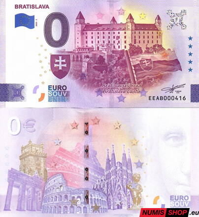 Slovensko - 0 euro souvenir - Bratislava - Bratislavský hrad 2025