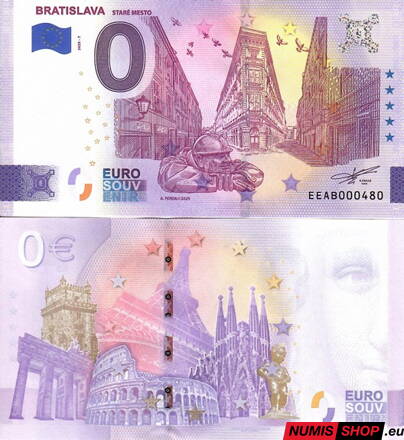 Slovensko - 0 euro souvenir - Bratislava - Staré mesto - Čumil 2025 Slovensko - 0 euro souvenir - Bratislava - Staré mesto - Čumil 2025