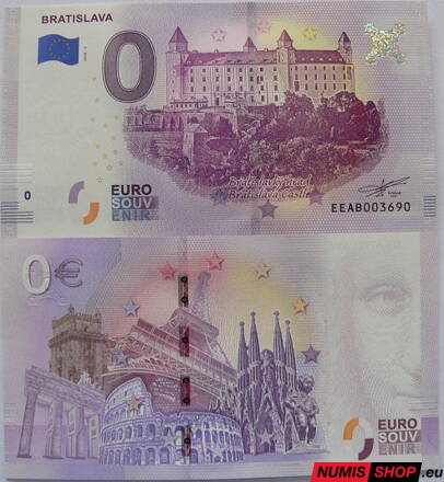 Slovensko - 0 euro souvenir - Bratislavský hrad
