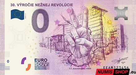 Slovensko - 0 euro souvenir - 30. výročie nežnej revolúcie