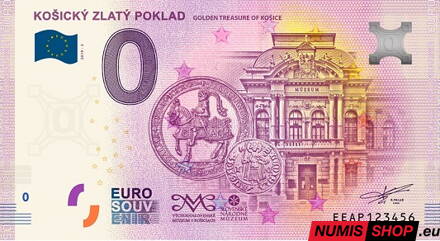 Slovensko - 0 euro souvenir - Košický zlatý poklad