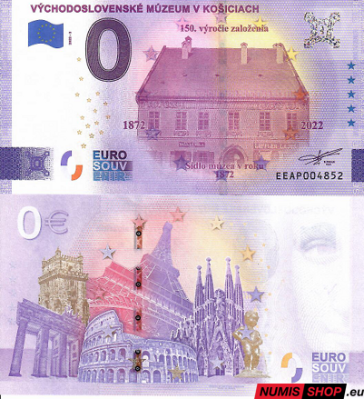 Slovensko - 0 euro souvenir - Východoslovenské múzeum v Košiciach - Sídlo múzea