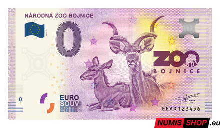 Slovensko - 0 euro souvenir - Národná ZOO Bojnice 2019-2
