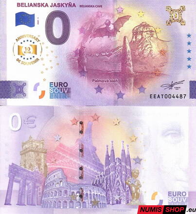 Slovensko - 0 euro souvenir - Belianska jaskyňa 2025 - anniversary