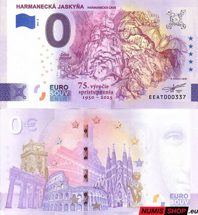 Slovensko - 0 euro souvenir - Harmanecká jaskyňa 2025