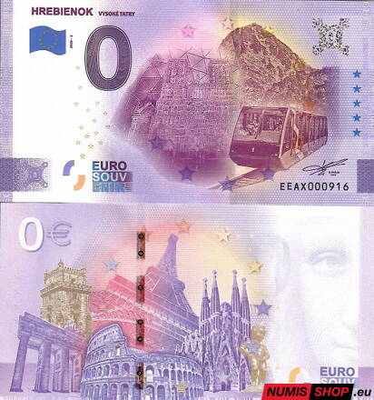 Slovensko - 0 euro souvenir -  Hrebienok - Vysoké Tatry