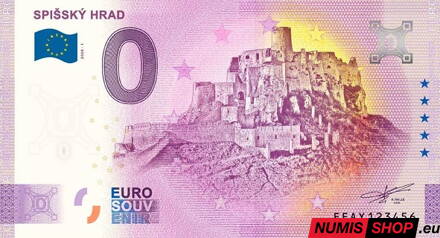 Slovensko - 0 euro souvenir - Spišský hrad - 2020 - nový dizajn