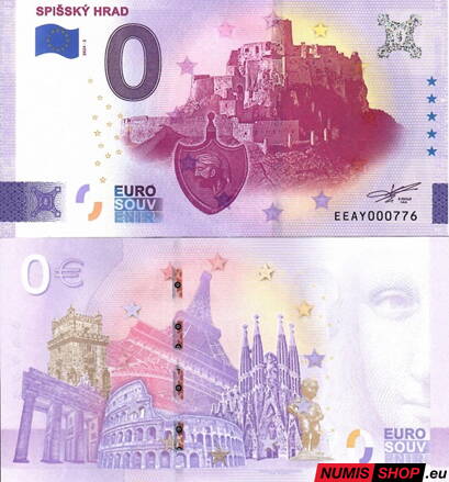 Slovensko - 0 euro souvenir - Spišský hrad 2024