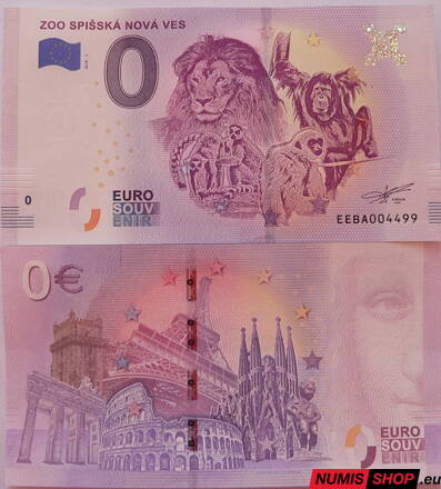 Slovensko - 0 euro souvenir - ZOO - Spišská Nová Ves