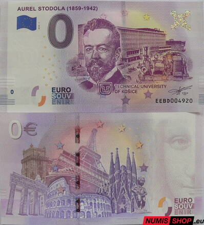 Slovensko - 0 euro souvenir - Aurel Stodola - ČÍSLA