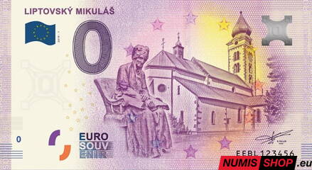 Slovensko - 0 euro souvenir - Liptovský Mikuláš