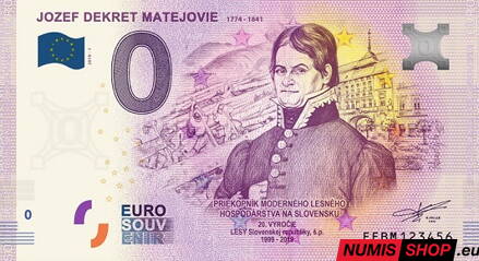 Slovensko - 0 euro souvenir - Jozef Dekret Matejovie