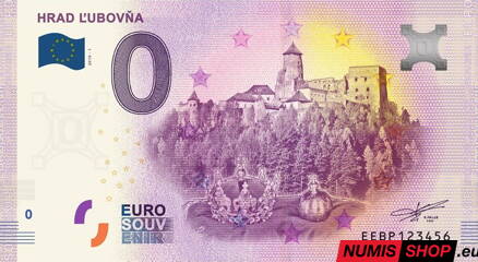 Slovensko - 0 euro souvenir - Hrad Ľubovňa