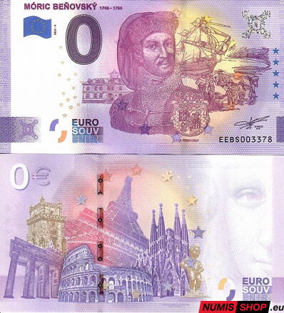 Slovensko - 0 euro souvenir - Móric Beňovský - anniversary