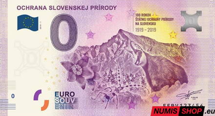 Slovensko - 0 euro souvenir - Ochrana slovenskej prírody