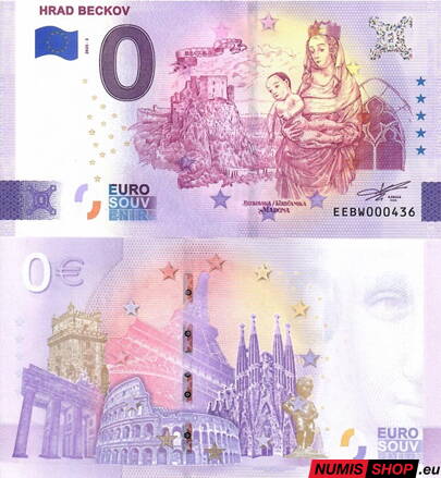 Slovensko - 0 euro souvenir - Hrad Beckov 2025